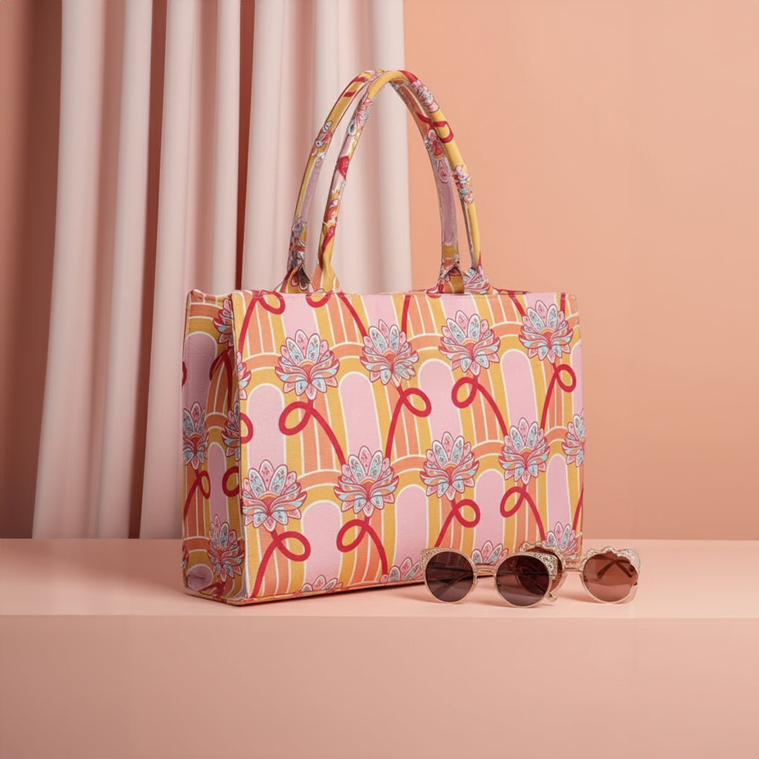 Canvas Tote Pink Ribbon