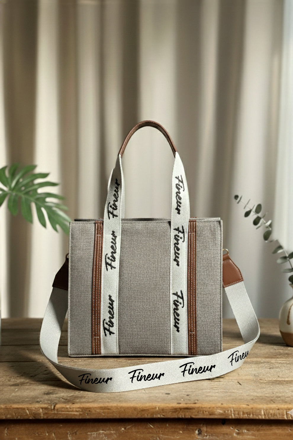 Canvas Modern Muse Tote - Grey