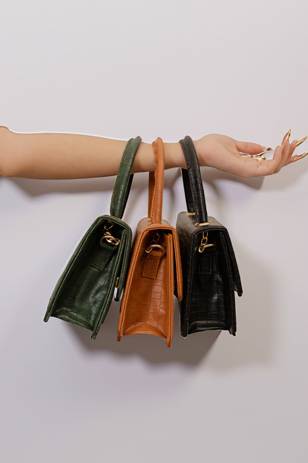 Handbag Croco - Green