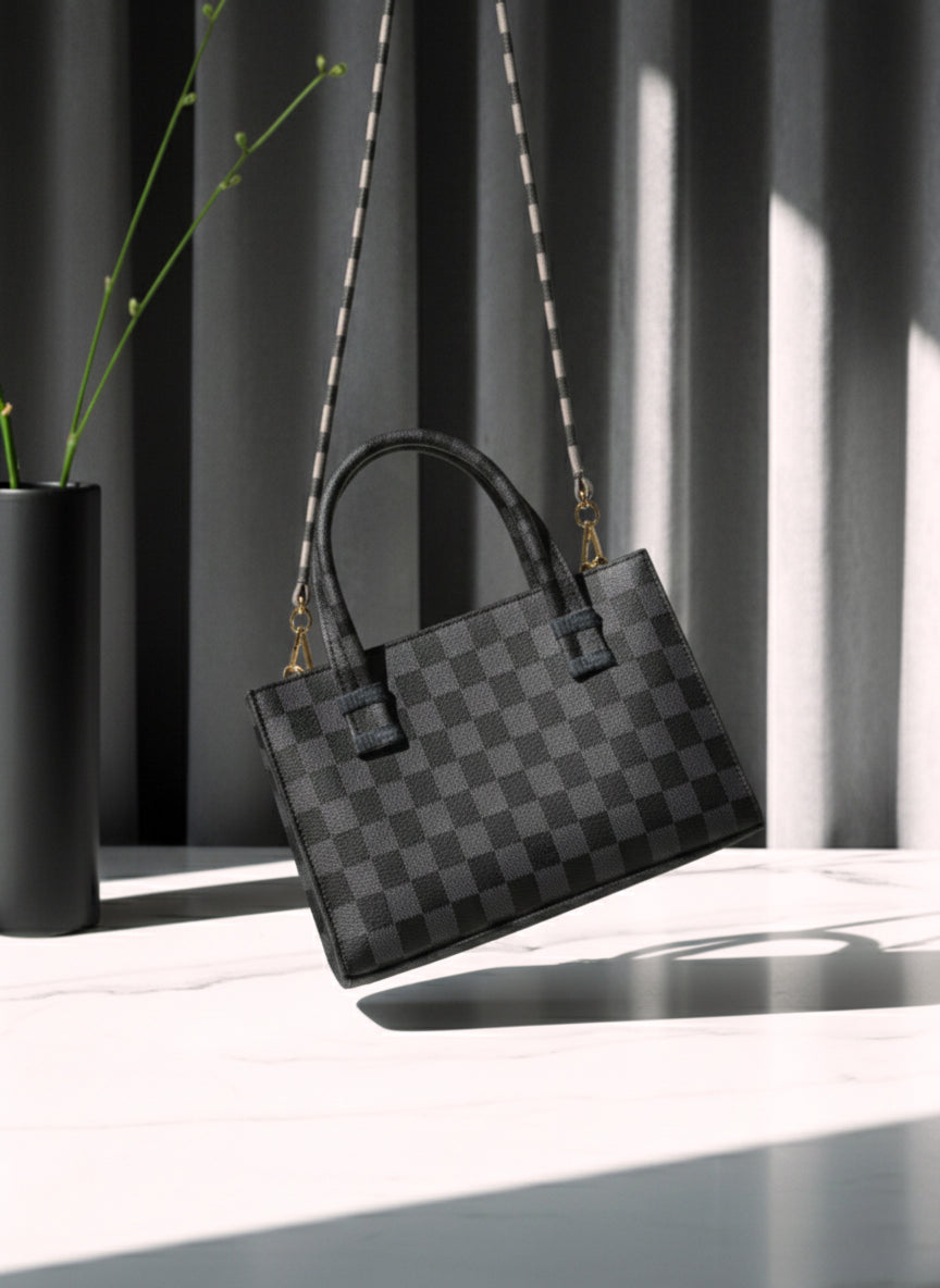 HandBag Mini Checkered - Black