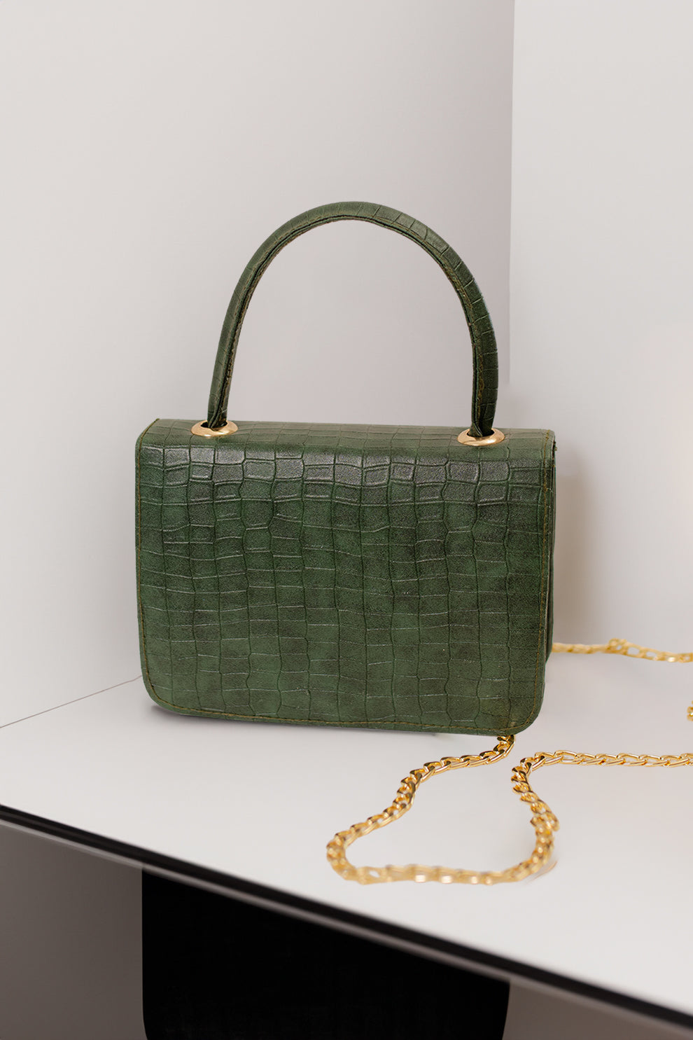Handbag Croco - Green
