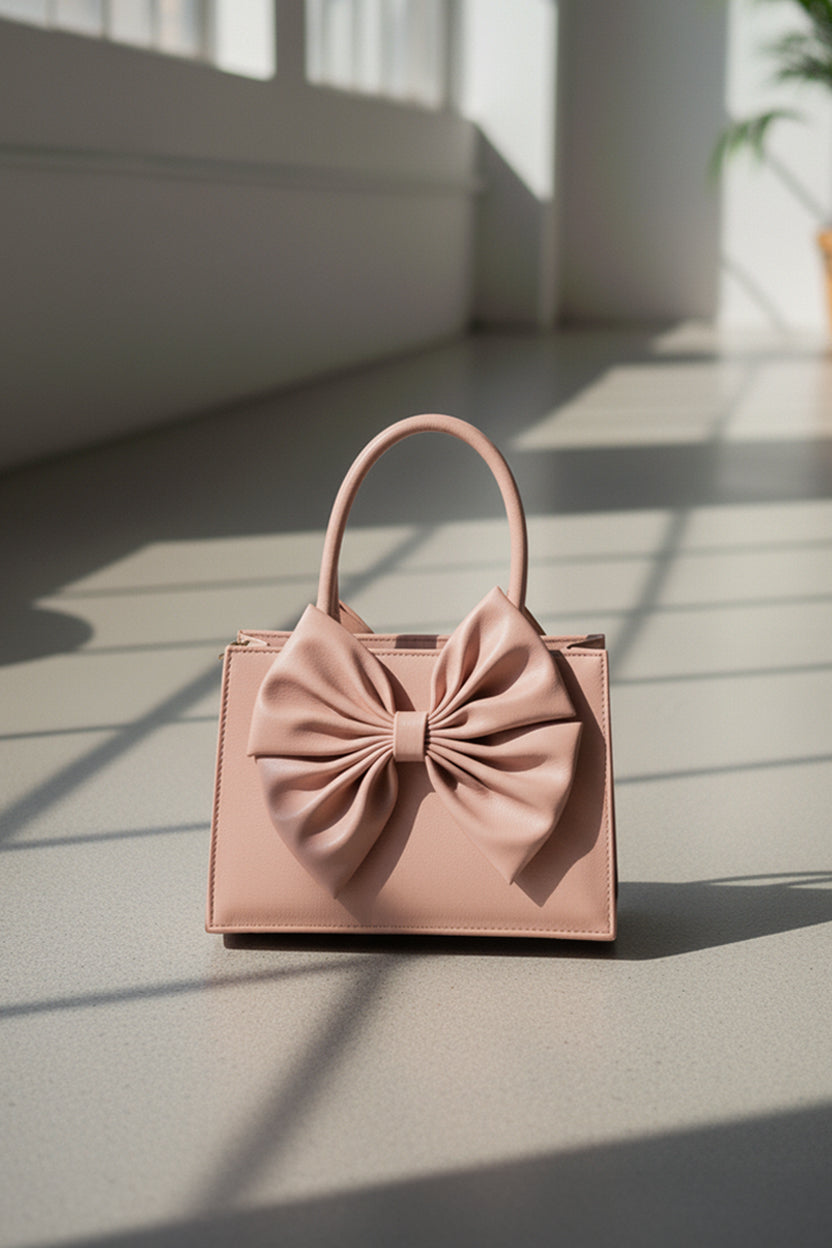 HandBag Gloss Bow - Soft Pink