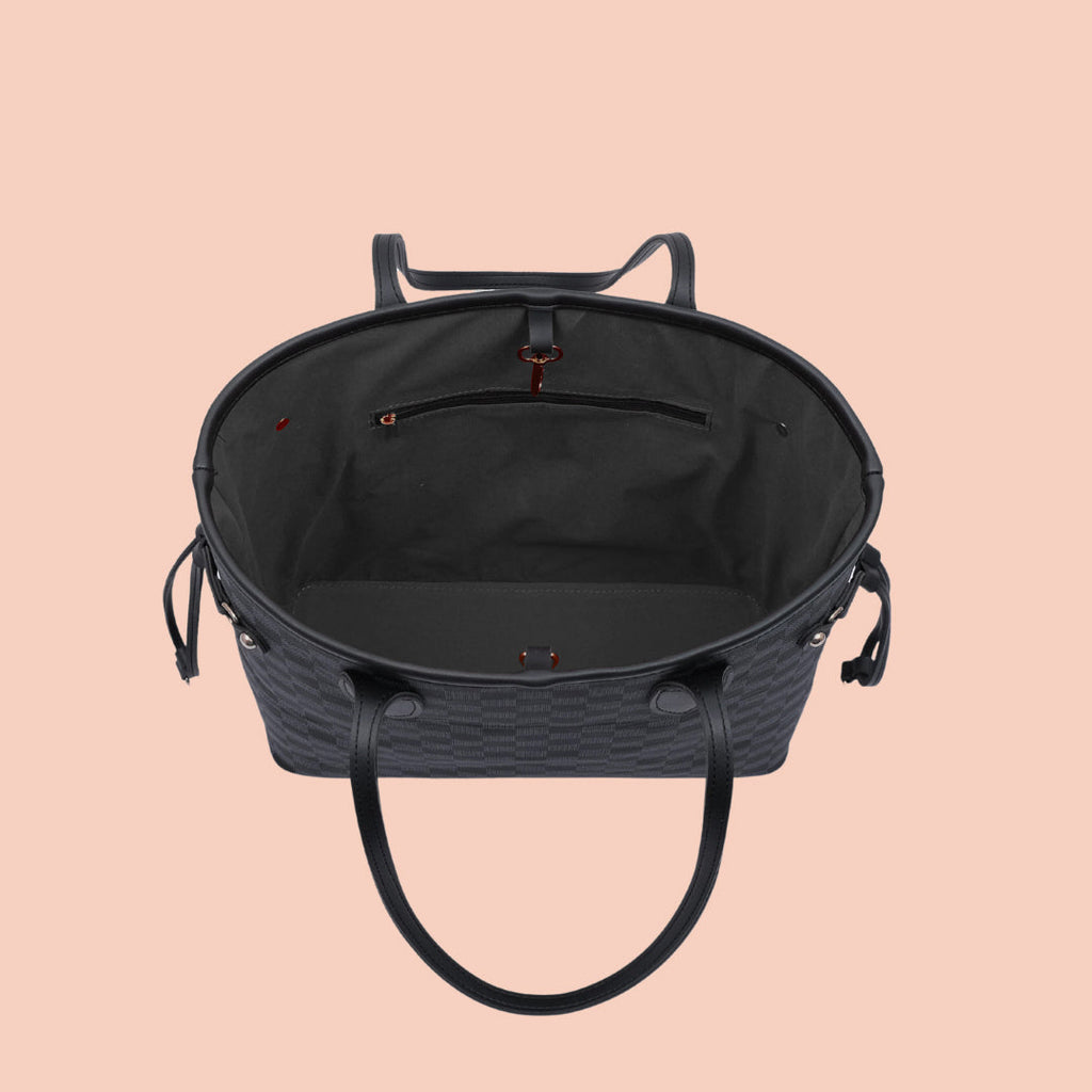 Duo Tote Checkered - Black