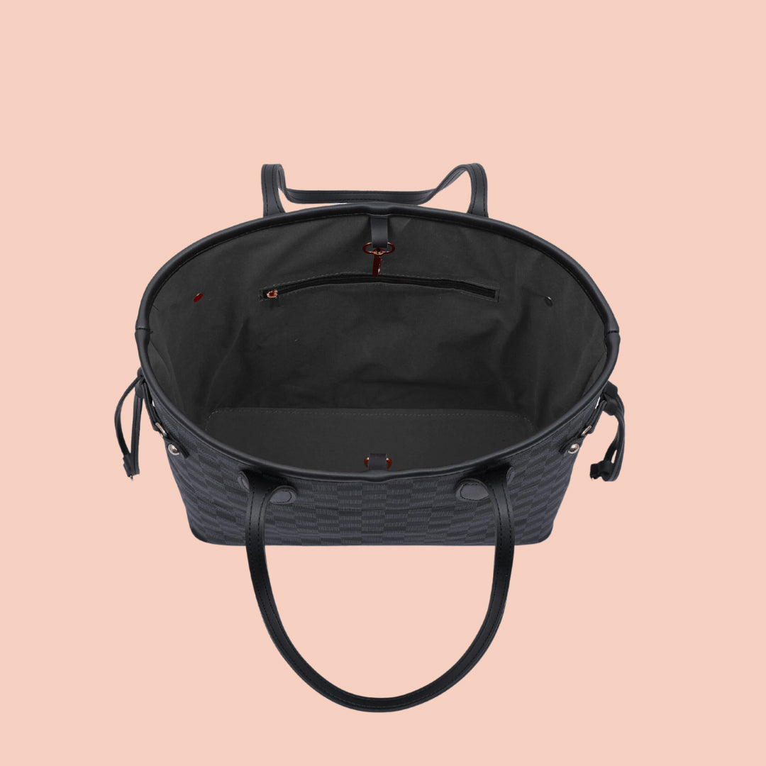 Duo Tote Checkered - Black
