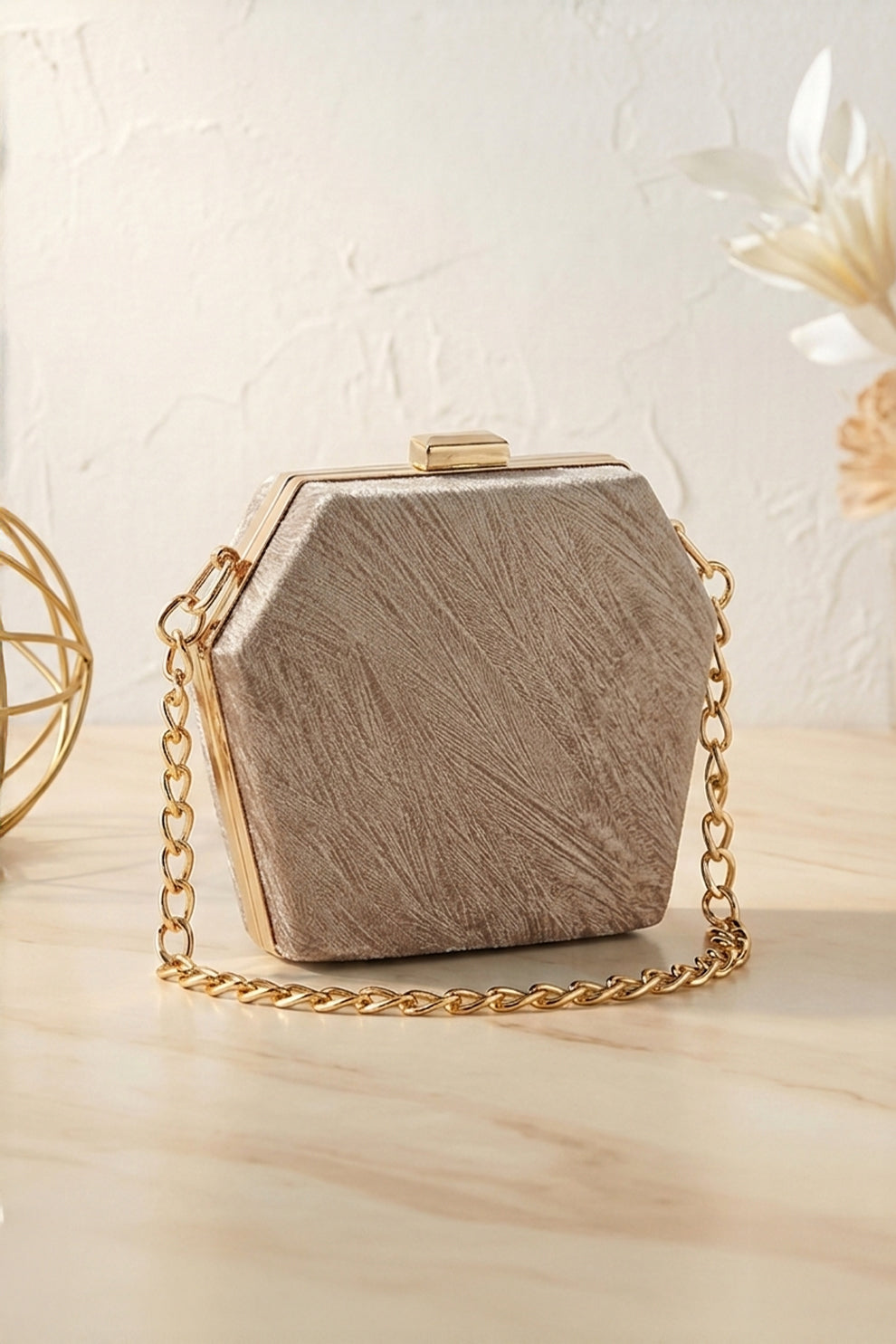 Shoporiya Clutch Diamond - Beige