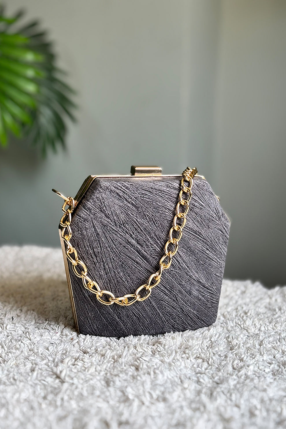 Shoporiya Clutch Diamond - Charcoal Grey