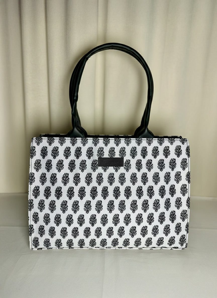 Canvas Tote Premium Handle - White