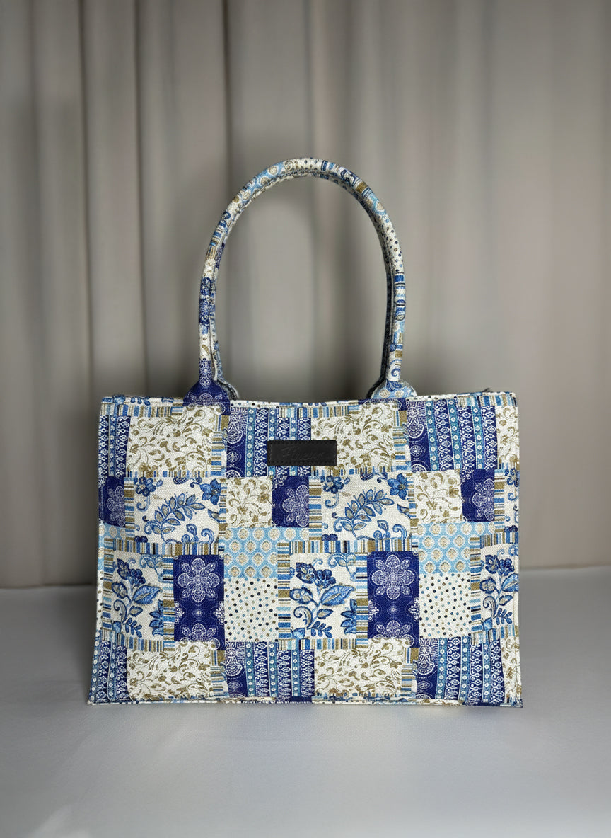 Canvas Tote Blue Blossom