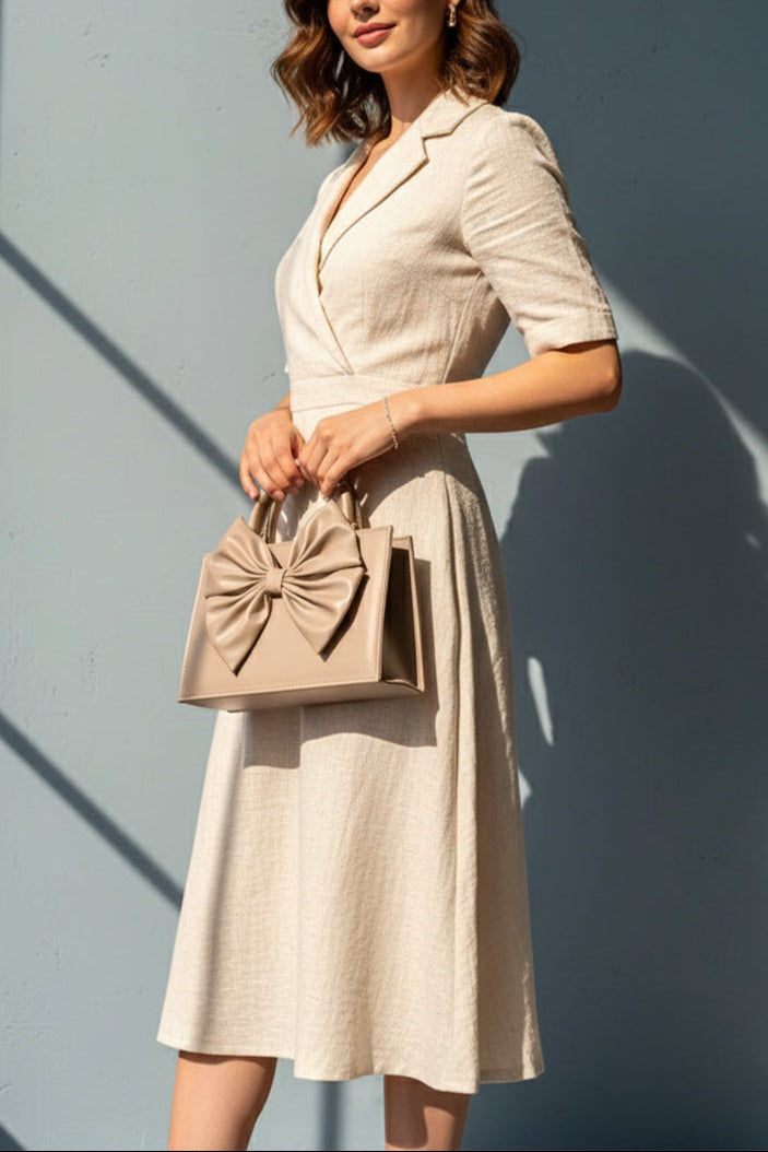 HandBag Gloss Bow - Beige