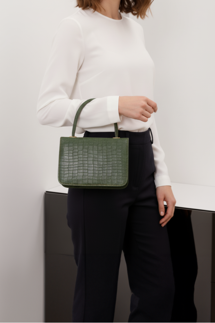 Handbag Croco - Green