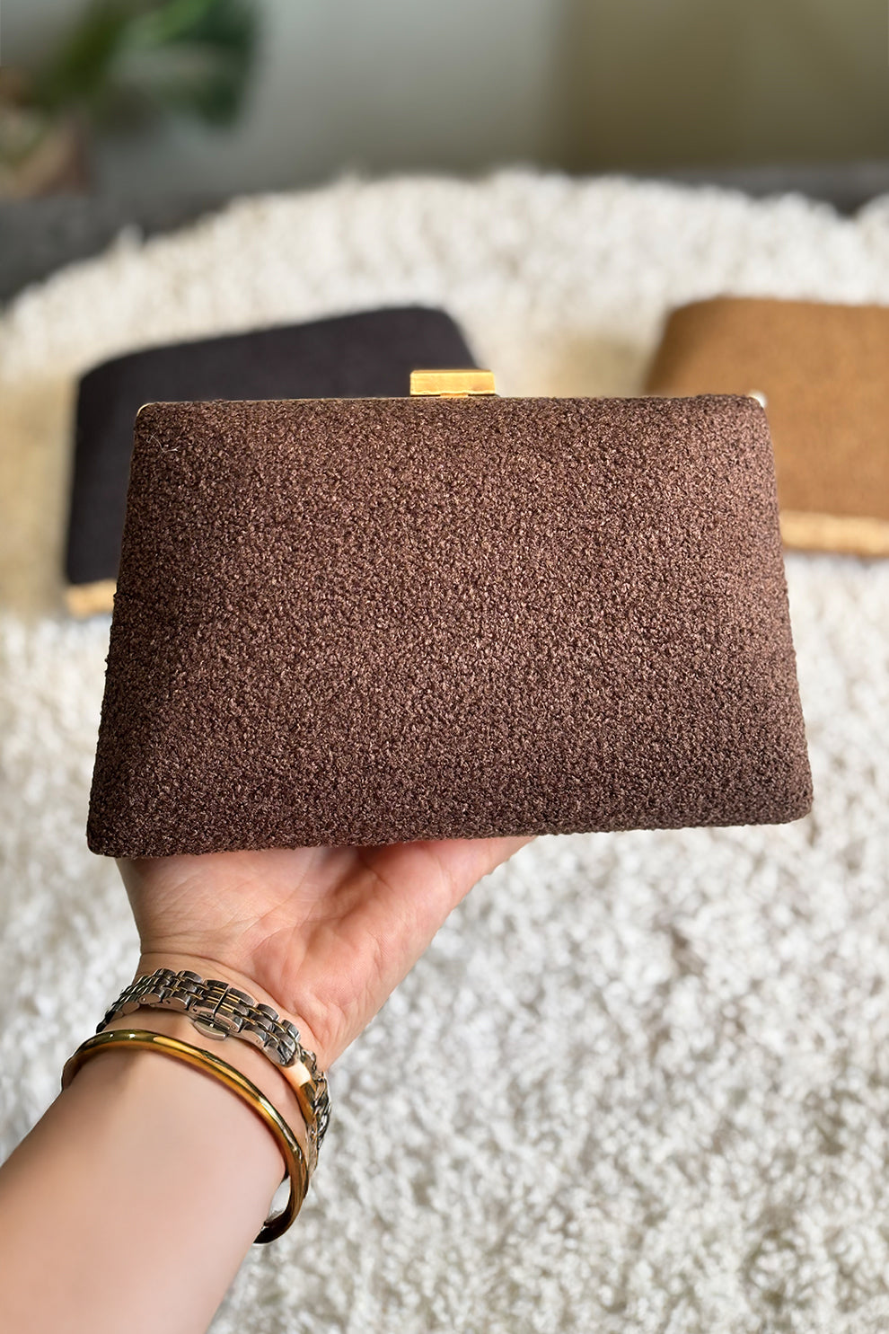 Shoporiya Clutch Sera - Chocolate Brown