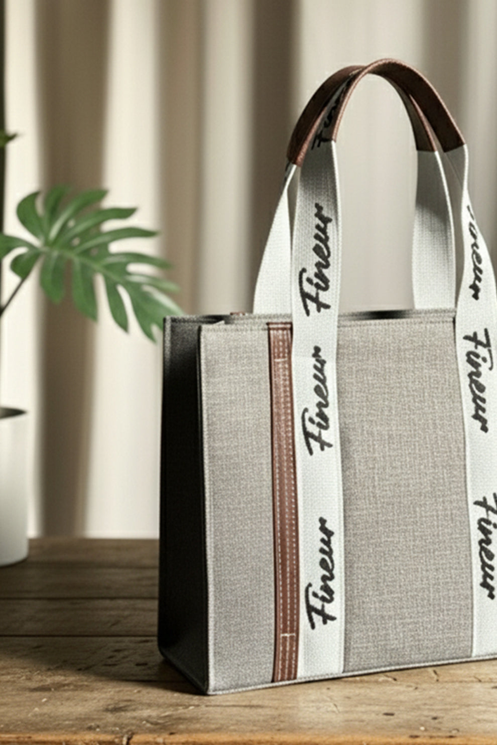 Canvas Modern Muse Tote - Grey