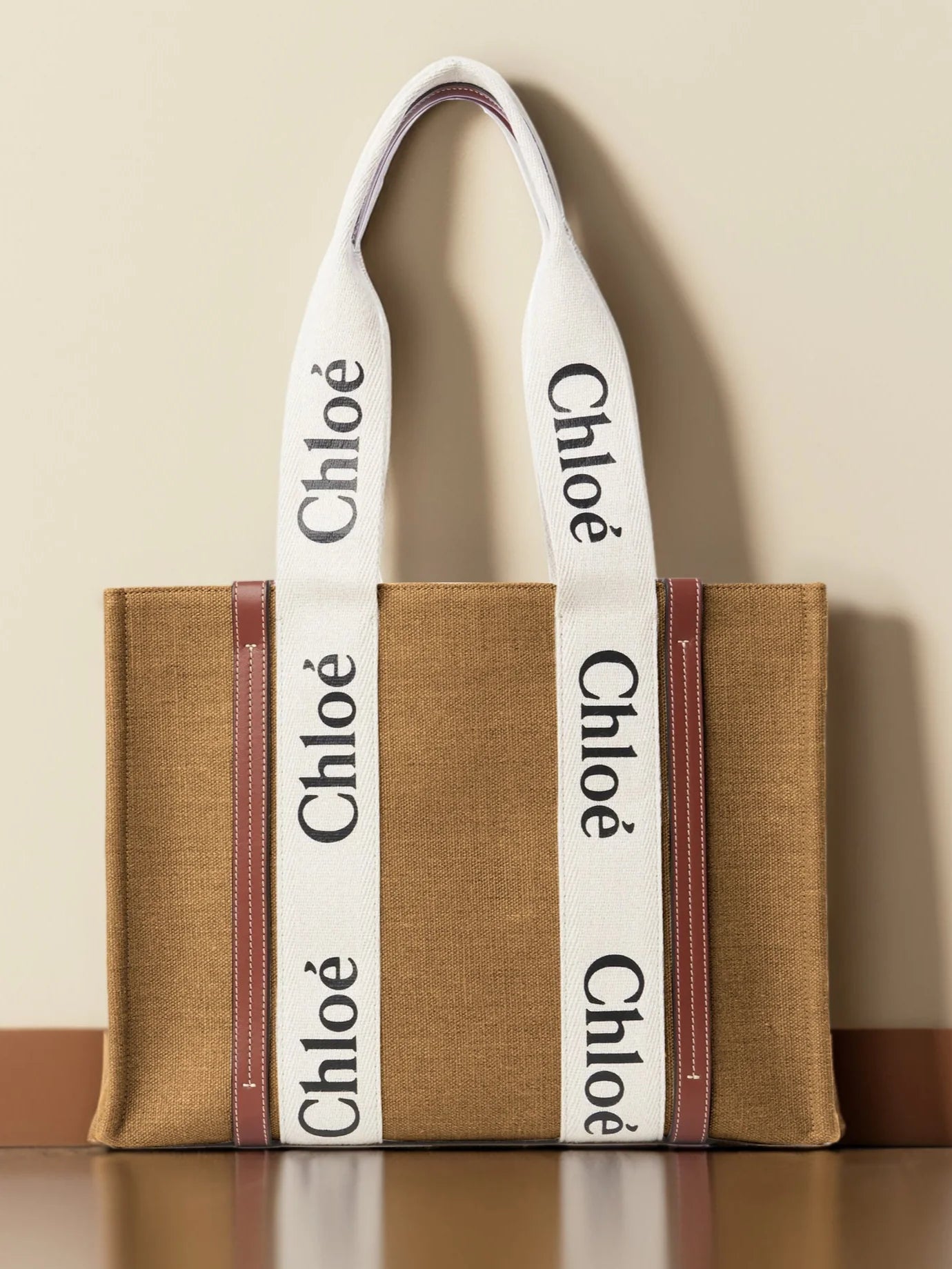 Canvas Modern Muse Tote - Light Brown