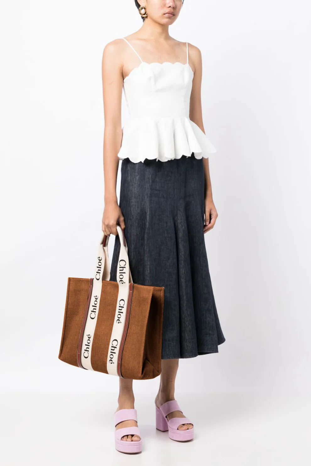 Canvas Modern Muse Tote - Dark Brown