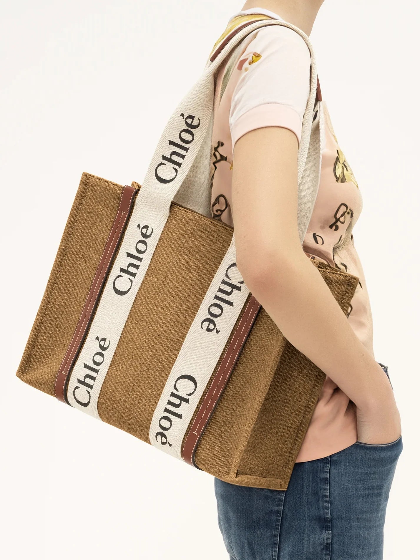 Canvas Modern Muse Tote - Light Brown