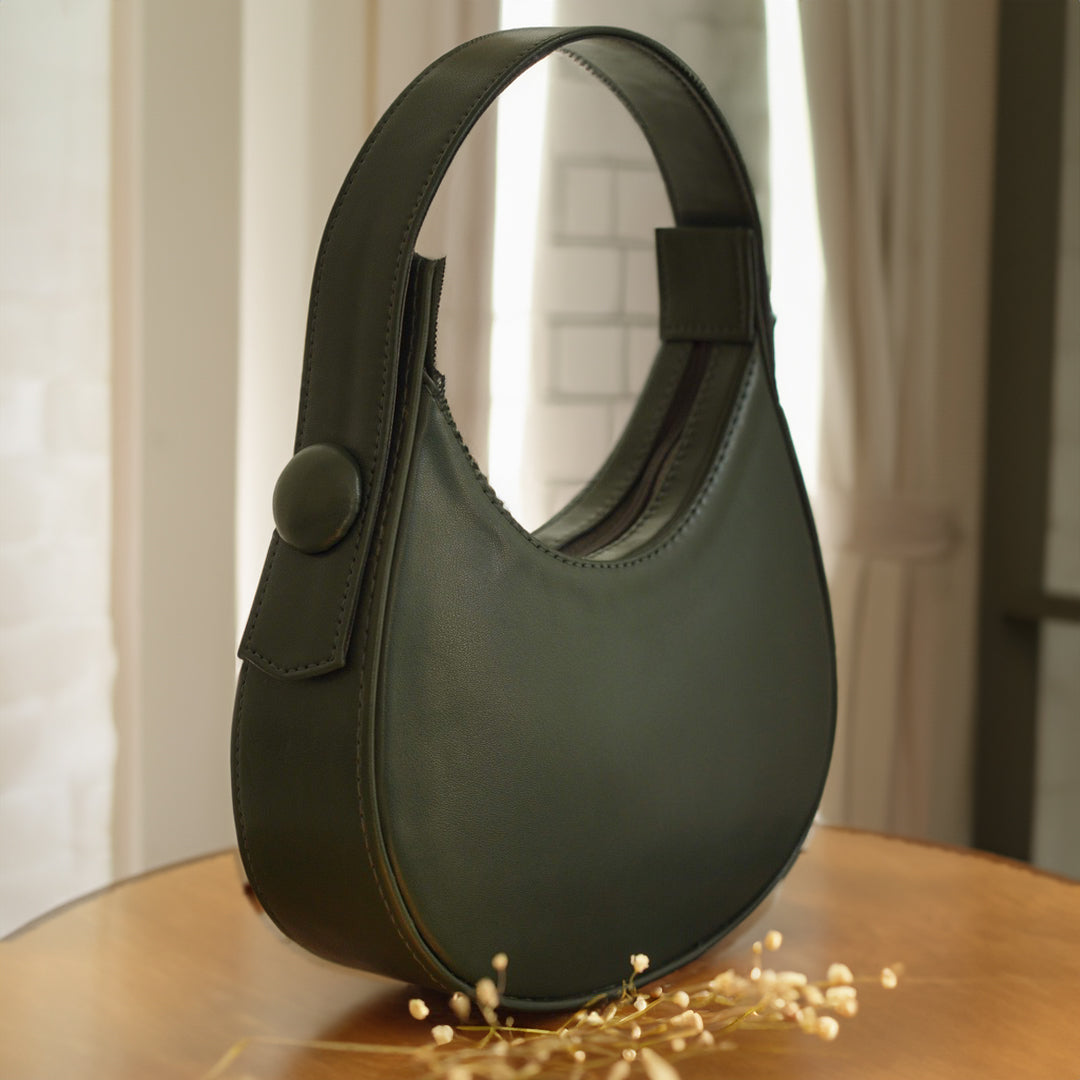 Plain Hobo HandBag - Green