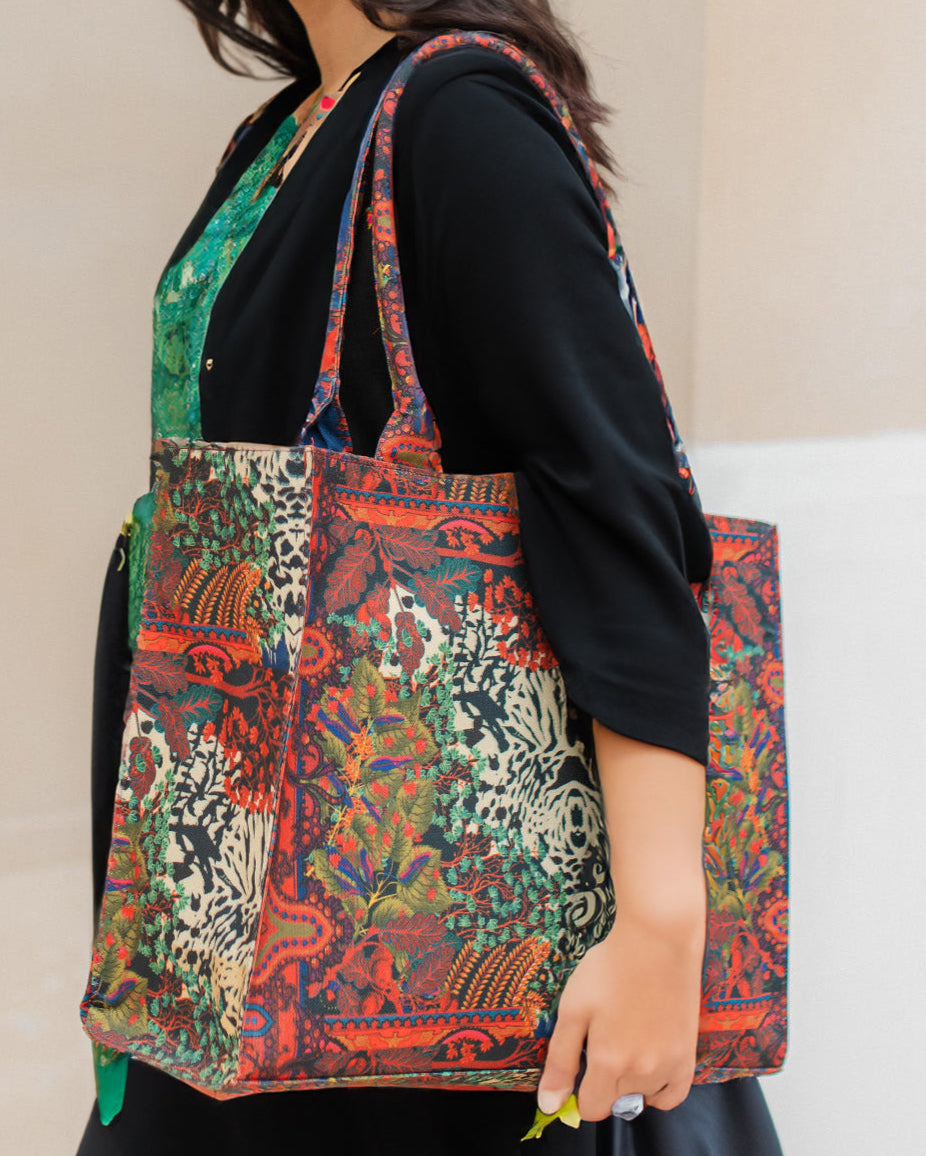 Canvas Tote Tiger Art