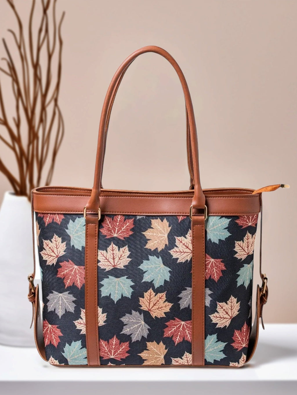 Strap Canvas Tote Bag Autumn Leaf
