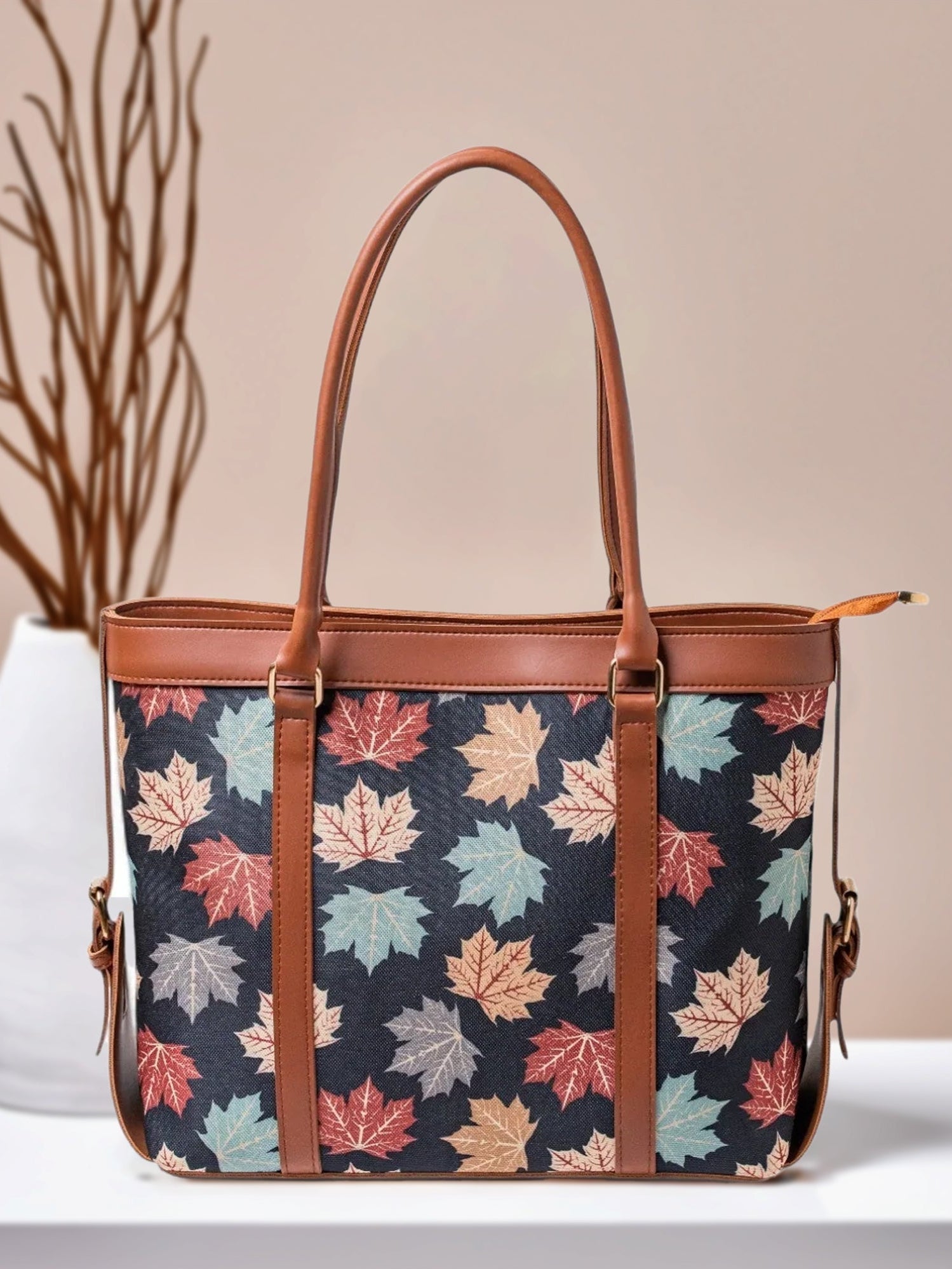Strap Canvas Tote Bag Autumn Leaf