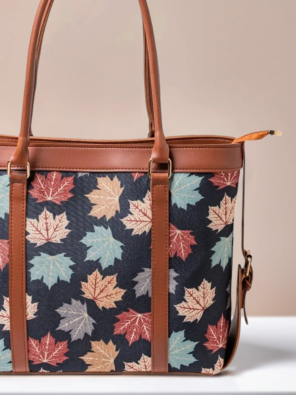 Strap Canvas Tote Bag Autumn Leaf