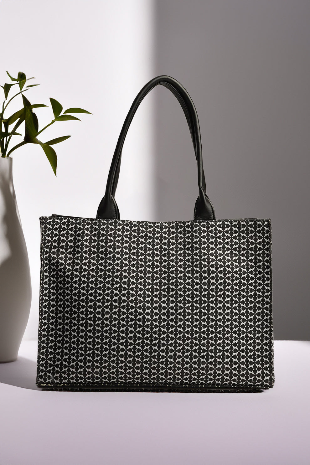 Canvas Tote Premium Handle - Black