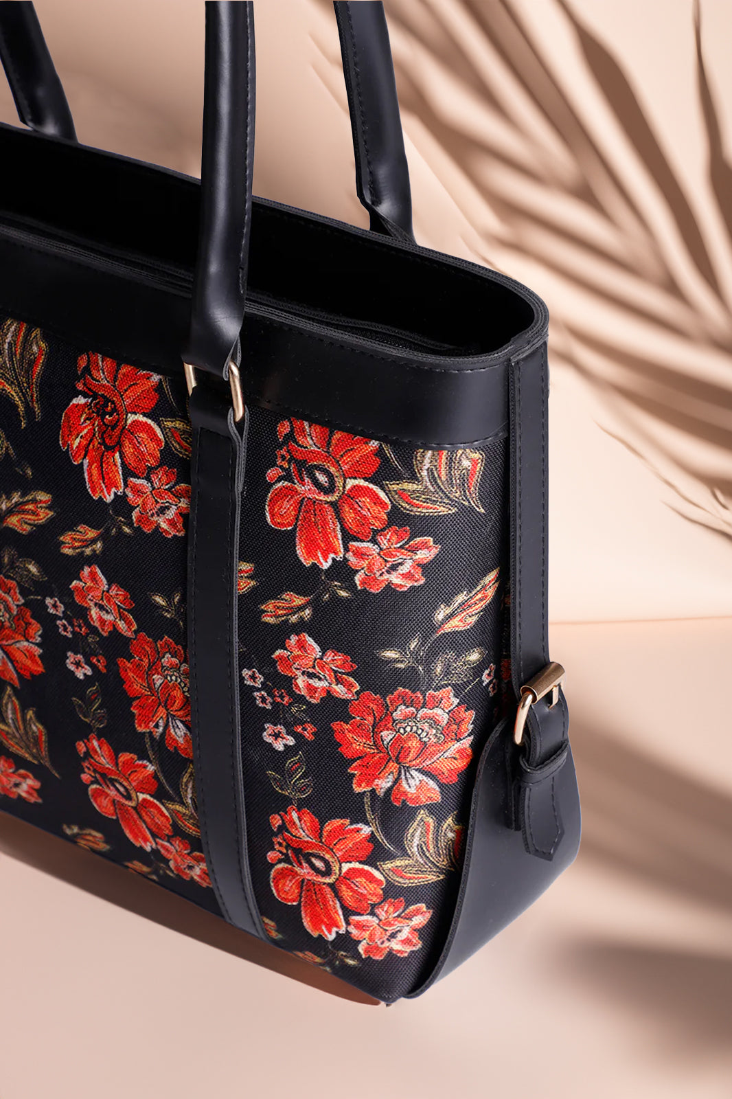 Strap Canvas Tote Midnight Bloom