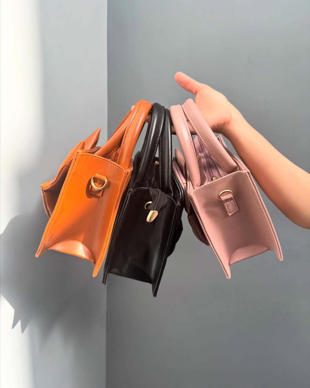 HandBag Gloss Bow - Brown