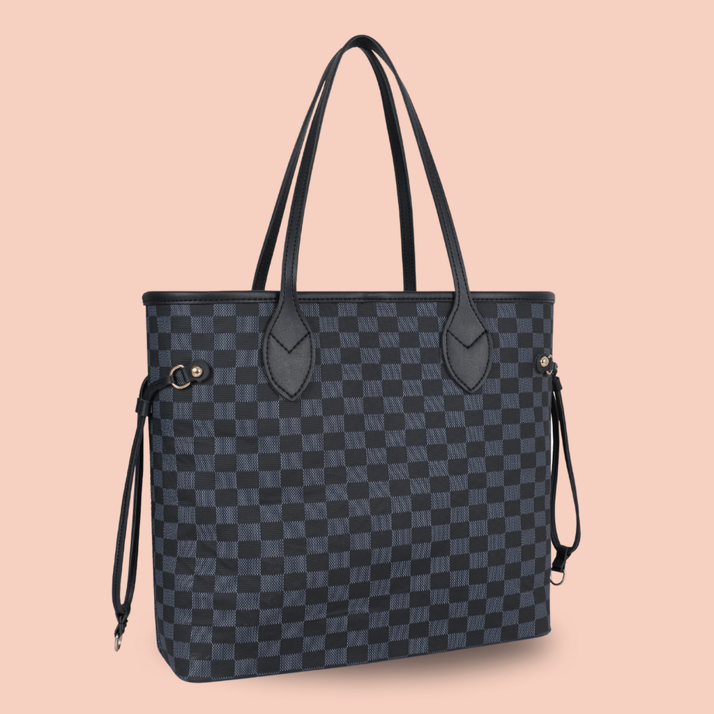 Duo Tote Checkered - Black