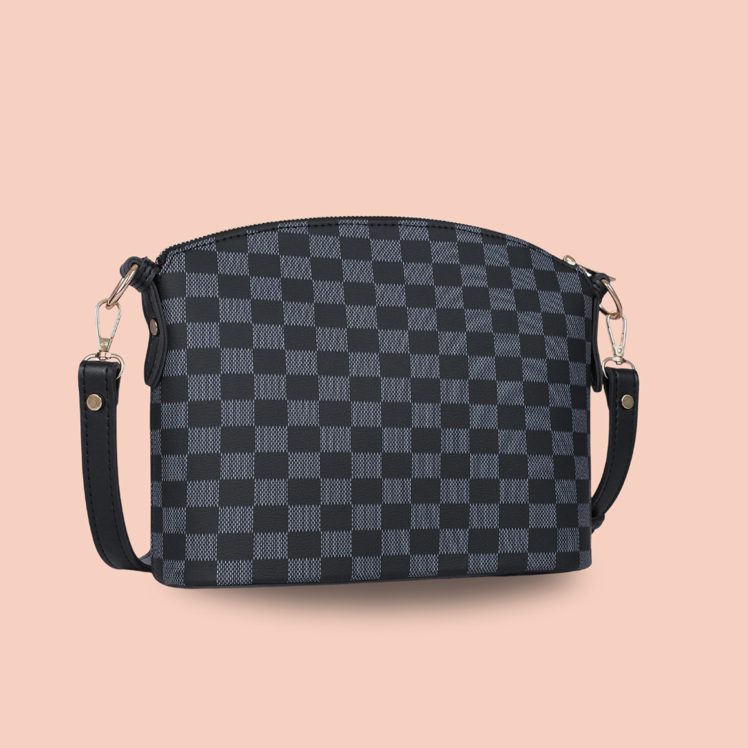 Duo Tote Checkered - Black