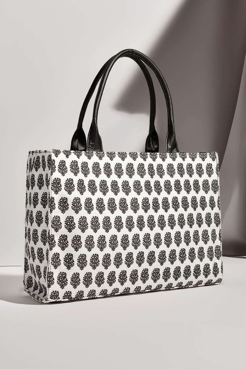 Canvas Tote Premium Handle - White