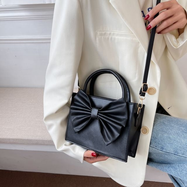 HandBag Gloss Bow - Black