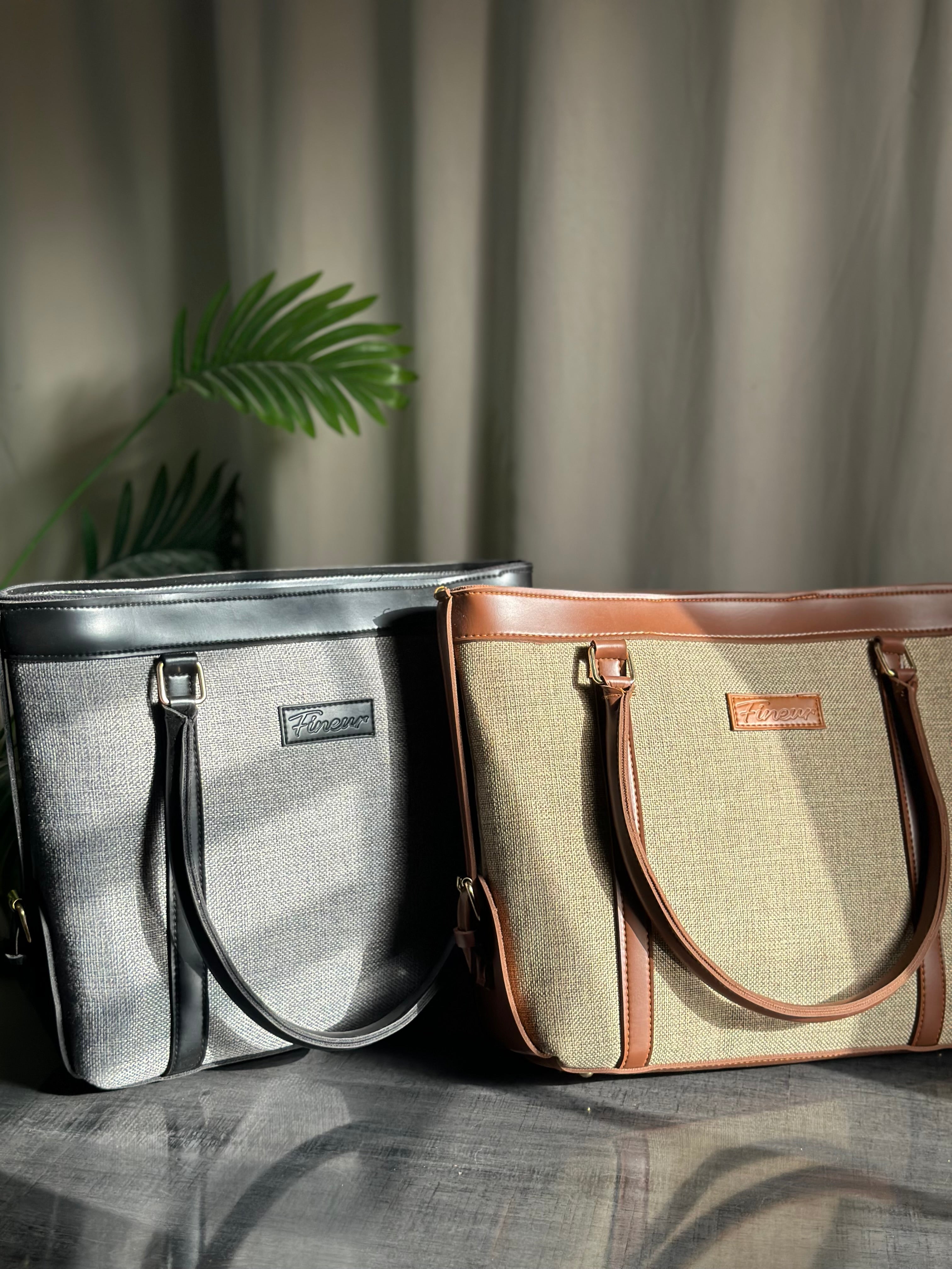 Strap Jute Tote - Black