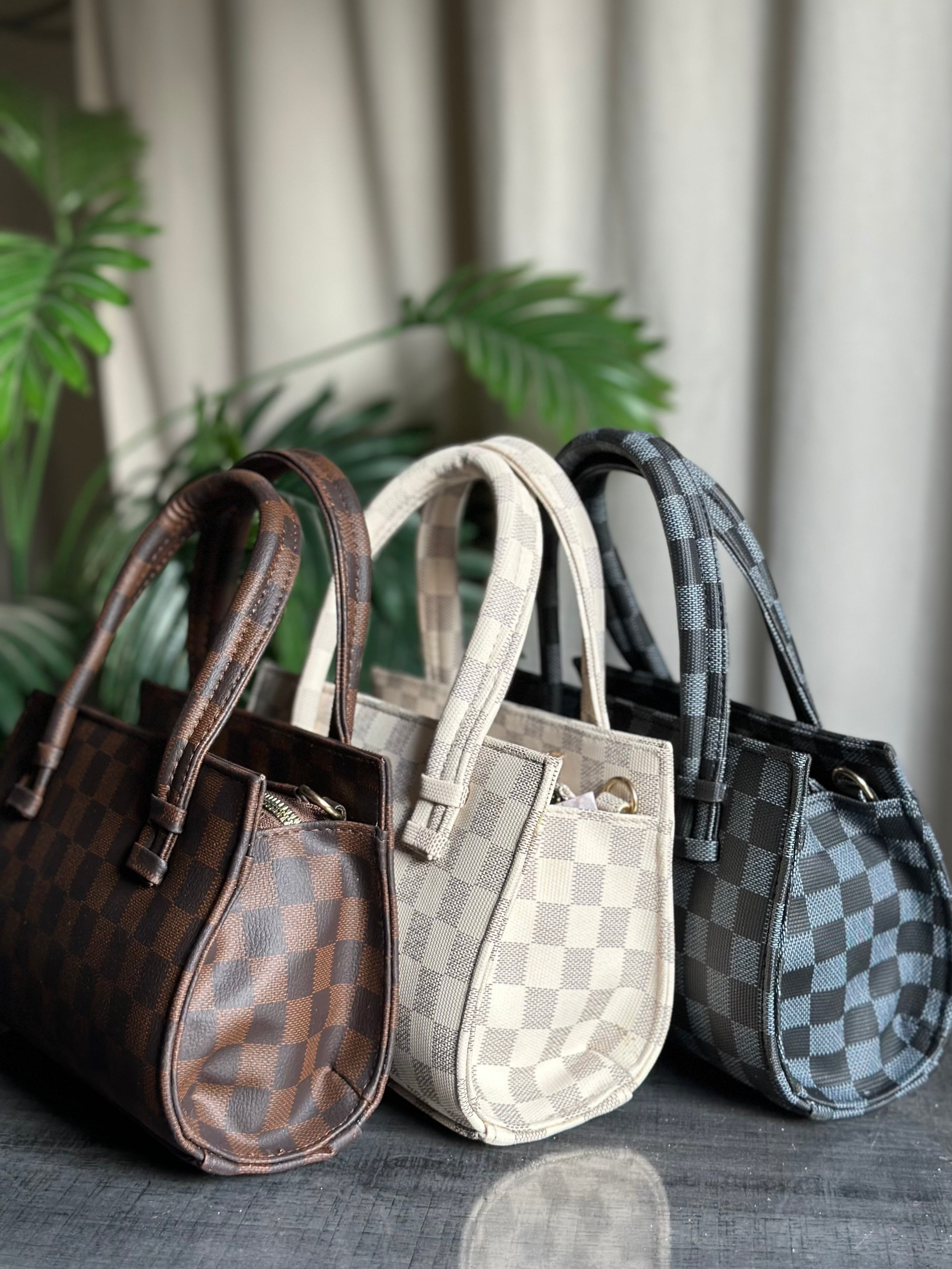 HandBag Mini Checkered - Black
