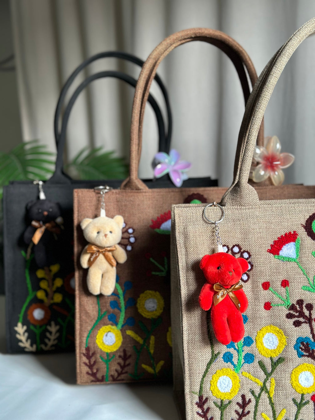 Premium Jute Tote Blush Wood - Brown