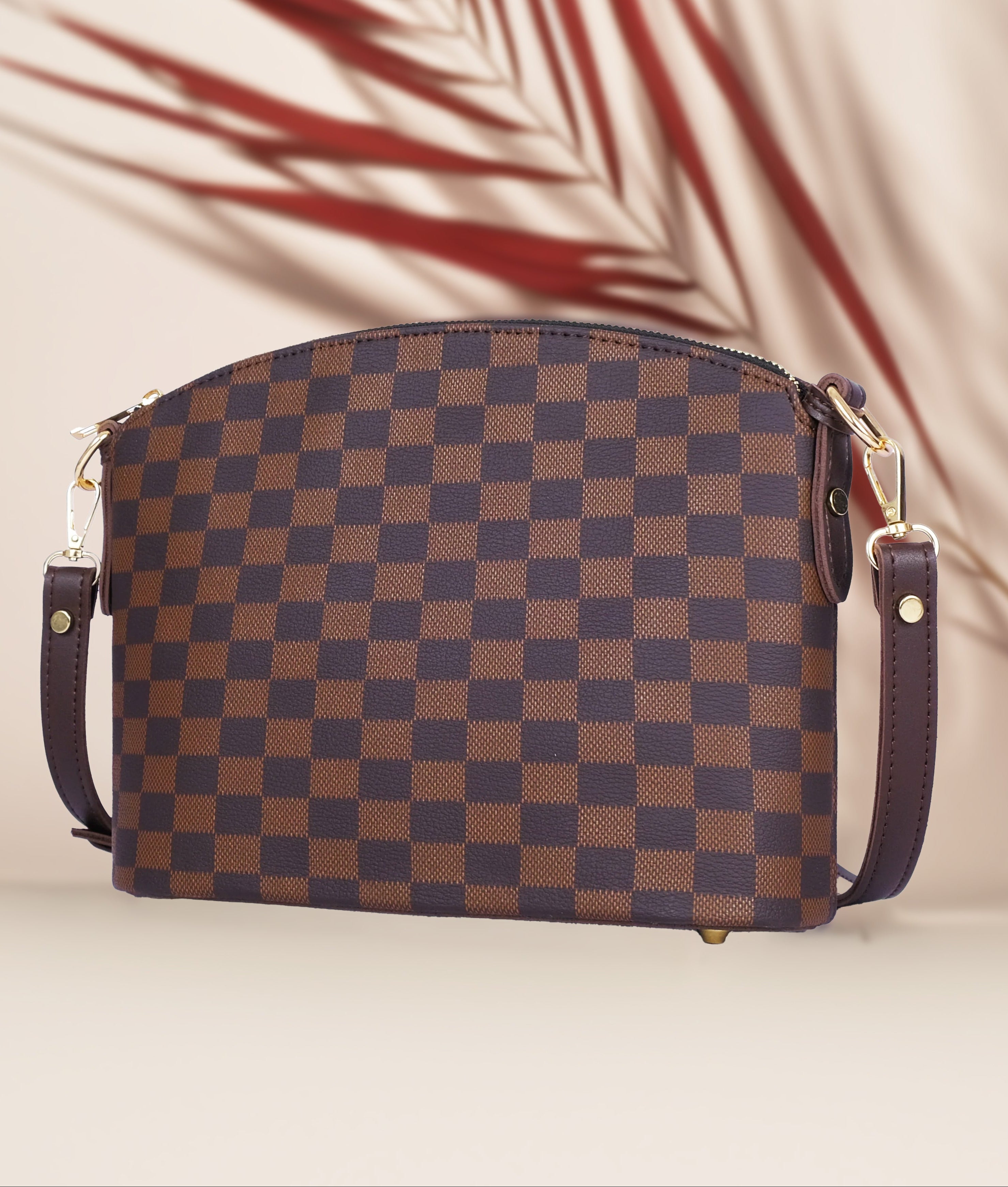 Duo Tote Checkered - Brown