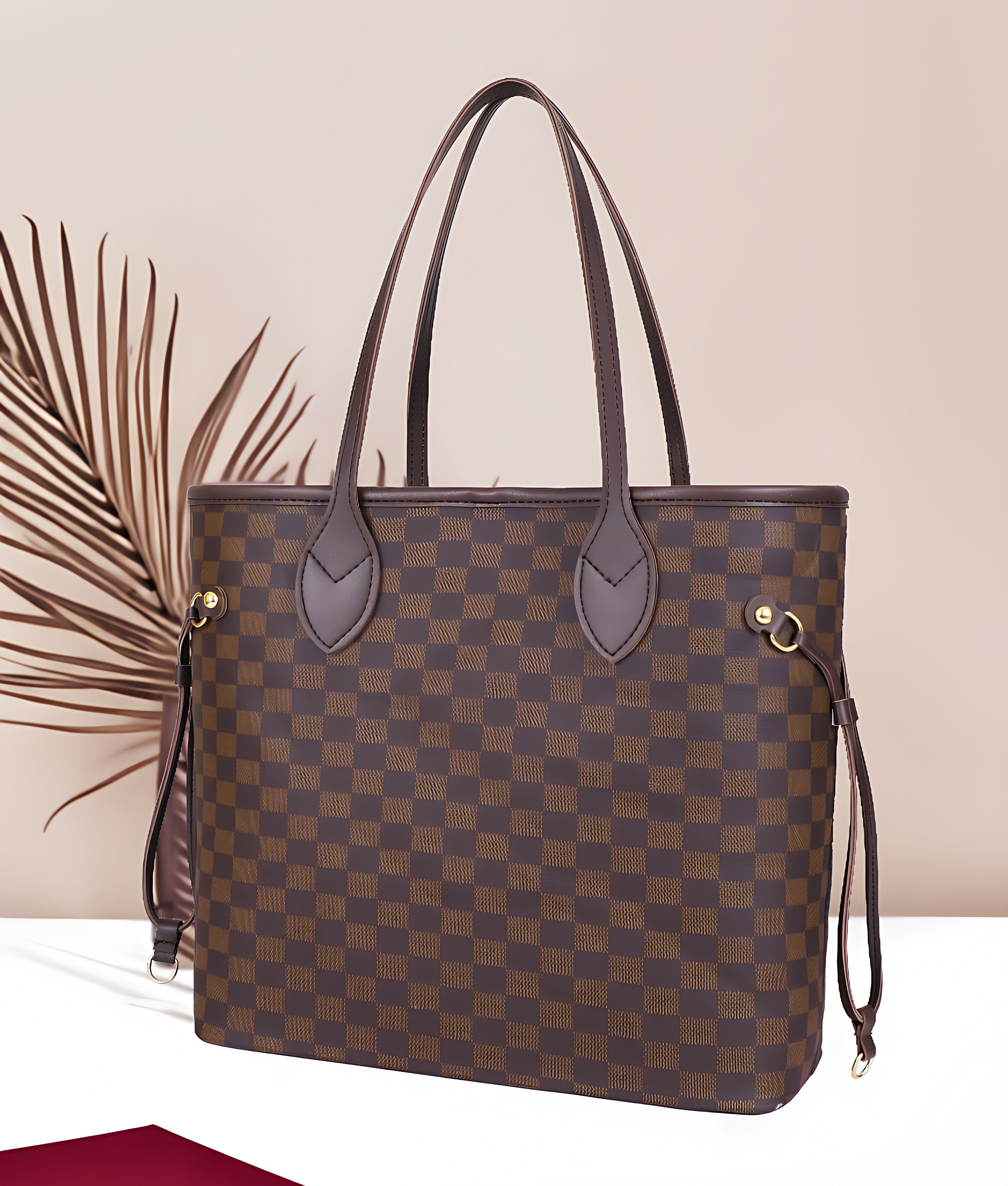 Duo Tote Checkered - Brown
